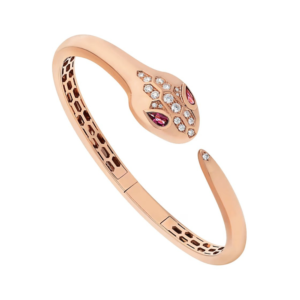 18K ROSE GOLD RUBELLITE AND DIAMOND BRACELET