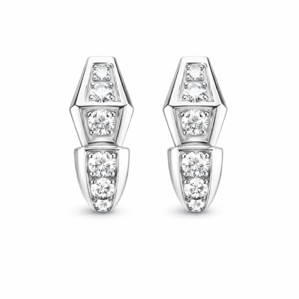18K WHITE GOLD DIAMOND EARRING