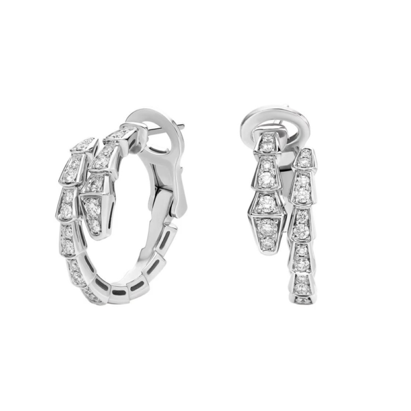 18K WHITE GOLD DIAMOND EARRING