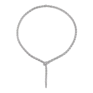 18K WHITE GOLD DIAMOND THIN NECKLACE