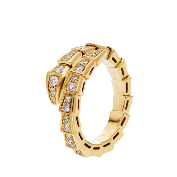 18K YELLOW GOLD DIAMOND THIN RING