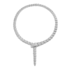 18K WHITE GOLD DIAMOND THICK NECKLACE