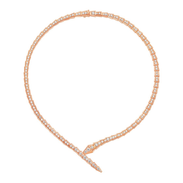 18K ROSE GOLD DIAMOND THIN NECKLACE