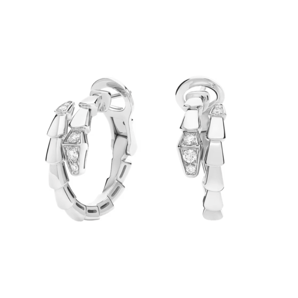 18K WHITE GOLD DIAMOND EARRING