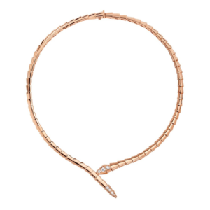 18K ROSE GOLD DIAMOND THIN NECKLACE