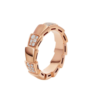 18K ROSE GOLD DIAMOND THICK RING