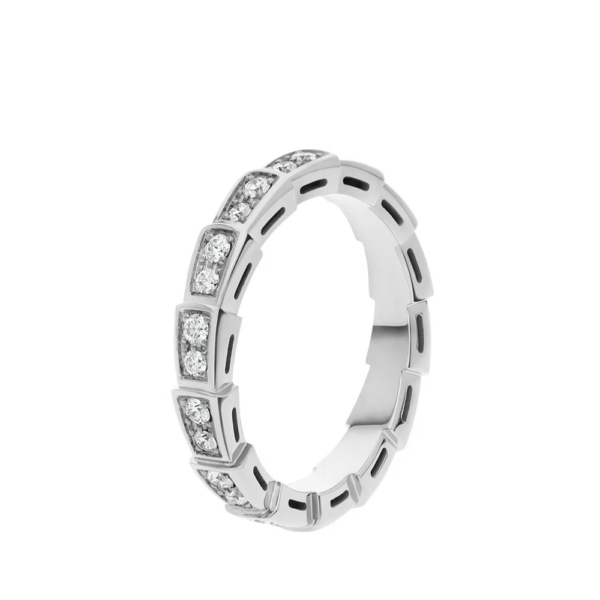 18K WHITE GOLD DIAMOND THIN RING