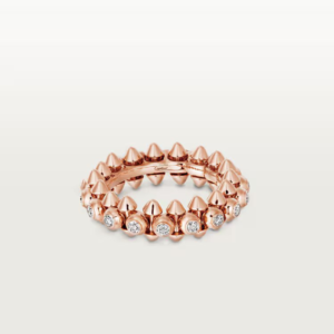 18K ROSE GOLD DIAMOND MEDIUM RING