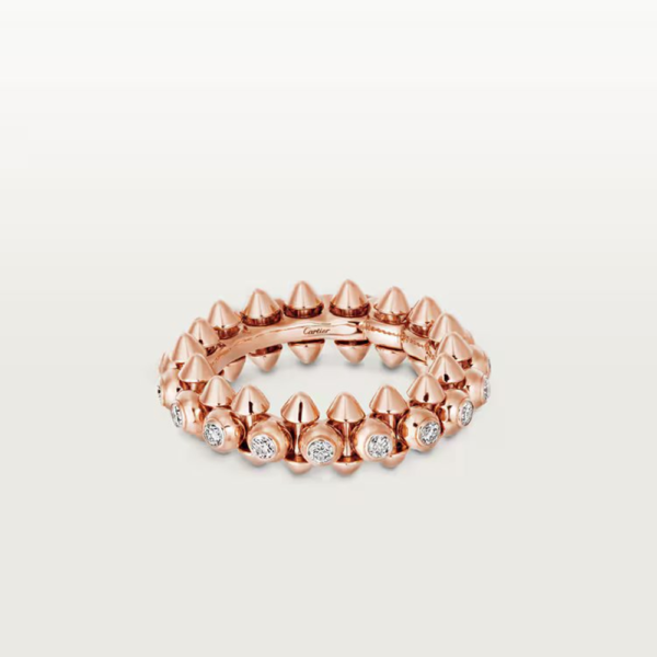 18K ROSE GOLD DIAMOND MEDIUM RING