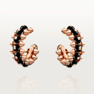 18K ROSE GOLD ONYX EARRING
