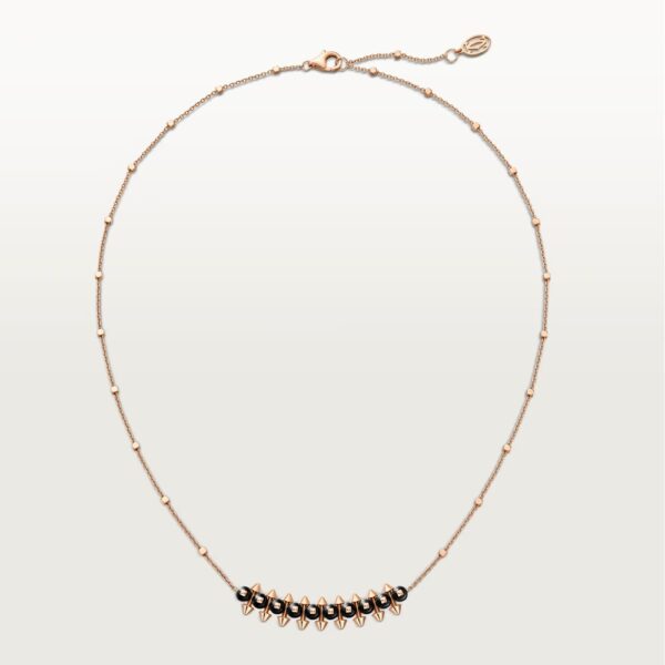 18K ROSE GOLD ONYX NECKLACE