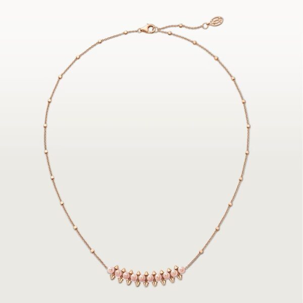 18K ROSE GOLD PINK CHALCEDONY NECKLACE