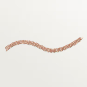 18K ROSE GOLD DIAMOND FLEXIBLE DOUBLE ROW BRACELET