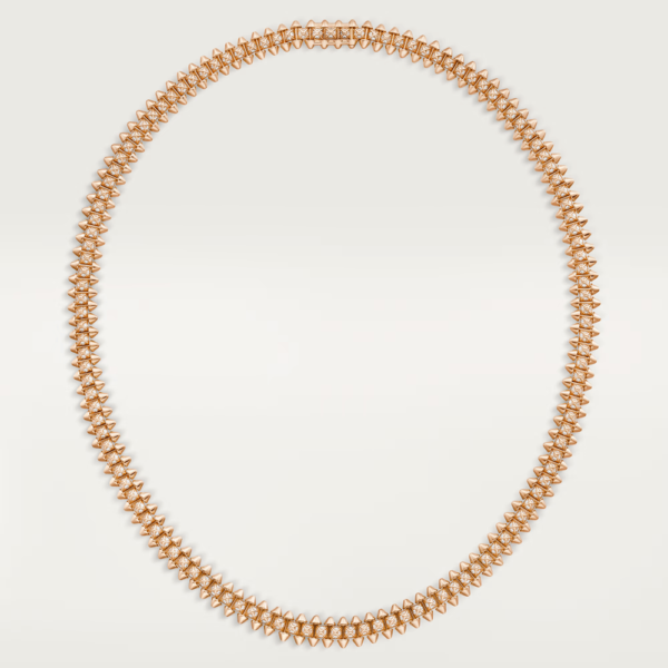 18K ROSE GOLD PAVE DIAMOND FLEXIBLE SMALL NECKLACE