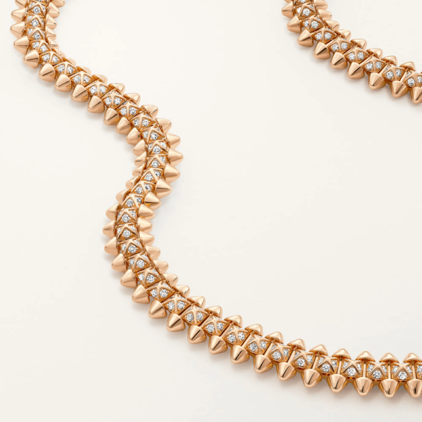 18K ROSE GOLD PAVE DIAMOND FLEXIBLE SMALL NECKLACE