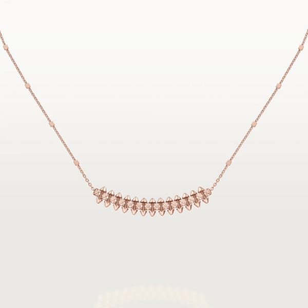 18K ROSE GOLD PAVE DIAMOND NECKLACE
