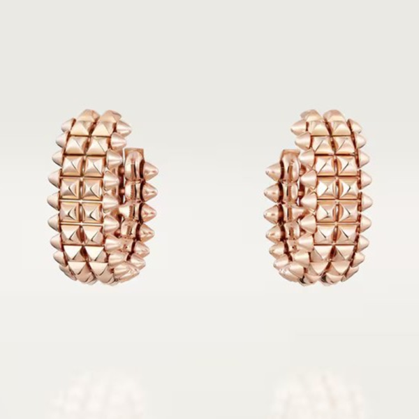 18K ROSE GOLD DOUBLE ROW EARRING