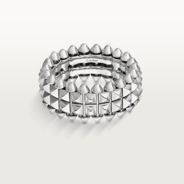 18K WHITE GOLD DOUBLE ROW RING