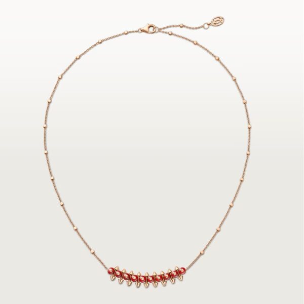 18K ROSE GOLD RED AGATE NECKLACE