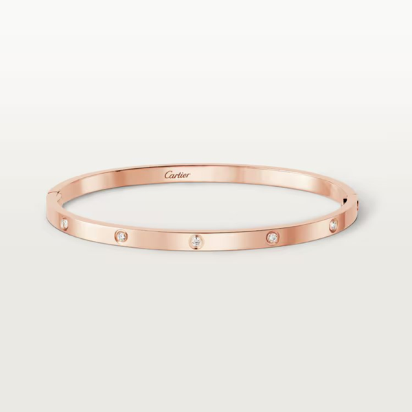 18K ROSE GOLD 10 DIAMOND THIN BRACELET