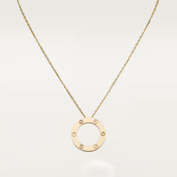 18K YELLOW GOLD 3 DIAMOND NECKLACE