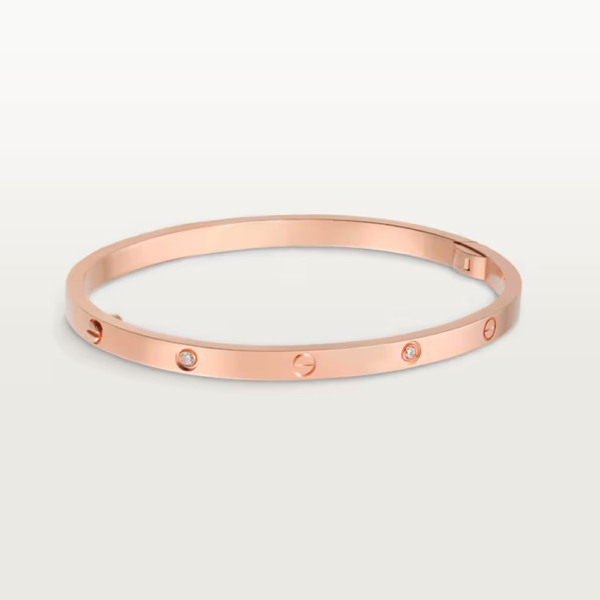 18K ROSE GOLD 6 DIAMOND THIN BRACELET