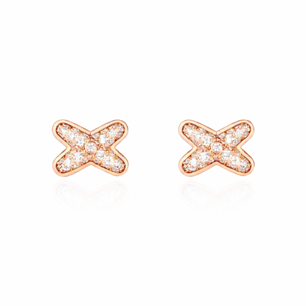 18K ROSE GOLD DIAMOND EARRING