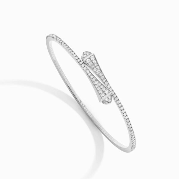 18K WHITE GOLD DIAMOND THIN BRACELET