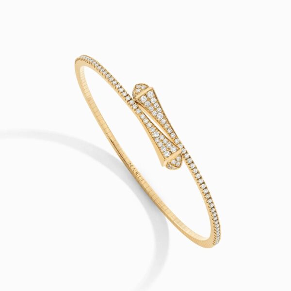 18K YELLOW GOLD DIAMOND THIN BRACELET