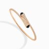 18K ROSE GOLD ONYX AND DIAMOND THIN BRACELET