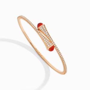 CLEO-B1RGRA_1512x 18K ROSE GOLD RED AGATE AND DIAMOND THIN BRACELET