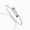 18K WHITE GOLD LAPIS LAZULI AND DIAMOND THIN BRACELET