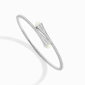 CLEO-B1WGMS_1512x 18K WHITE GOLD MOON STONE AND DIAMOND THIN BRACELET