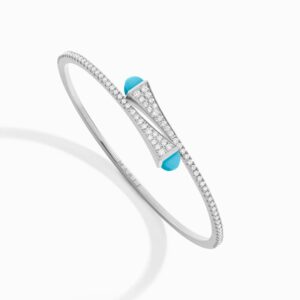 CLEO-B1WGTQ_2048x 18K WHITE GOLD TURQUOISE AND DIAMOND THIN BRACELET