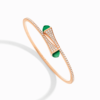 18K ROSE GOLD GREEN AGATE AND DIAMOND MEDIUM BRACELET
