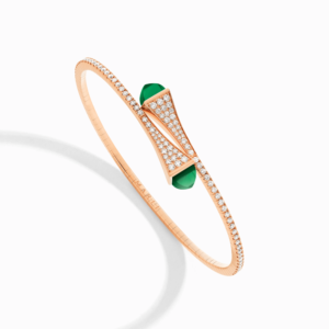 CLEO-B47RGGA_6cb56870-80b1-455c-86f0-1a1d58b6b47c 18K ROSE GOLD GREEN AGATE AND DIAMOND MEDIUM BRACELET