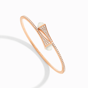CLEO-B47RGMS 18K ROSE GOLD MOON STONE AND DIAMOND MEDIUM BRACELET