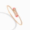 18K ROSE GOLD PINK CORAL AND DIAMOND MEDIUM BRACELET