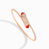 18K ROSE GOLD RED AGATE AND DIAMOND MEDIUM BRACELET