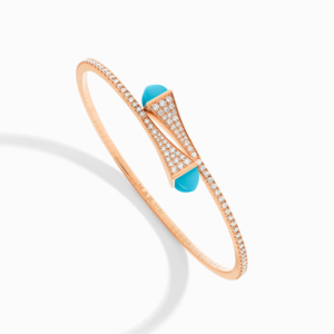 18K ROSE GOLD TURQUOISE AND DIAMOND MEDIUM BRACELET