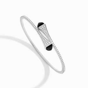 CLEO-B47WGBO_453c28bc-fdf2-438a-8865-8eca22be4a2b 18K WHITE GOLD ONYX AND DIAMOND MEDIUM BRACELET