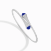 18K WHITE GOLD LAPIS LAZULI AND DIAMOND MEDIUM BRACELET