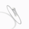 18K WHITE GOLD MOON STONE AND DIAMOND MEDIUM BRACELET