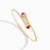 18K YELLOW GOLD RED AGATE AND DIAMOND MEDIUM BRACELET