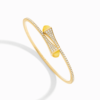 18K YELLOW GOLD YELLOW QUARTZITE AND DIAMOND MEDIUM BRACELET