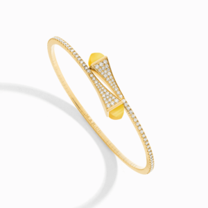 18K YELLOW GOLD YELLOW QUARTZITE AND DIAMOND MEDIUM BRACELET