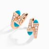 18K ROSE GOLD TURQUOISE AND DIAMOND SMALL EARRING