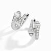 18K WHITE GOLD DIAMOND SMALL EARRING