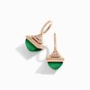 18K ROSE GOLD GREEN AGATE AND DIAMOND REV LUXE EARRING
