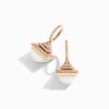 18K ROSE GOLD MOON STONE AND DIAMOND REV LUXE EARRING